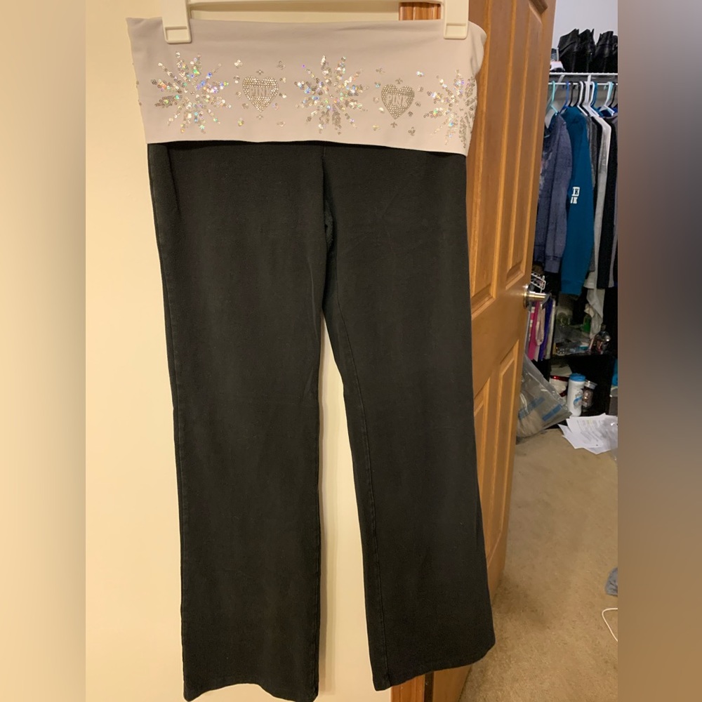 Victoria secret PINK flare legging black size large